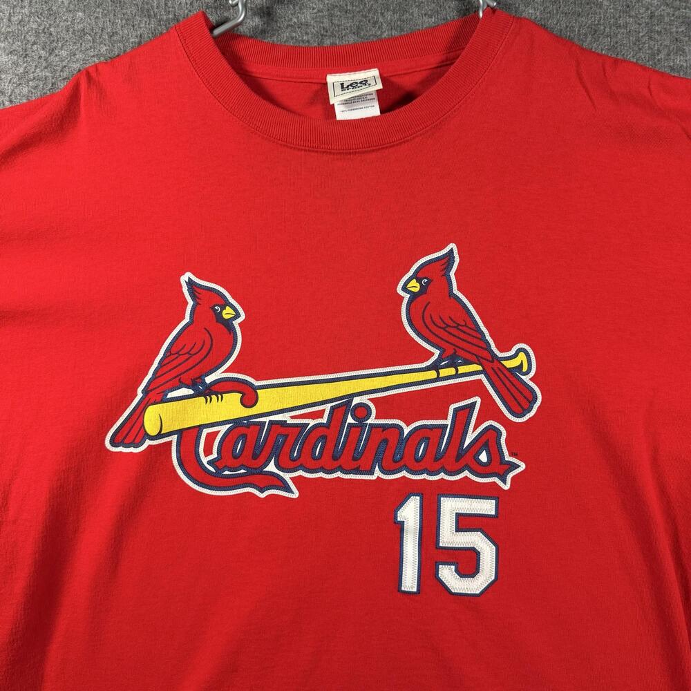 St. Louis Cardinals Shirt Mens XL Red MLB Baseball Jim Edmonds 15 Lee Sport Tee
